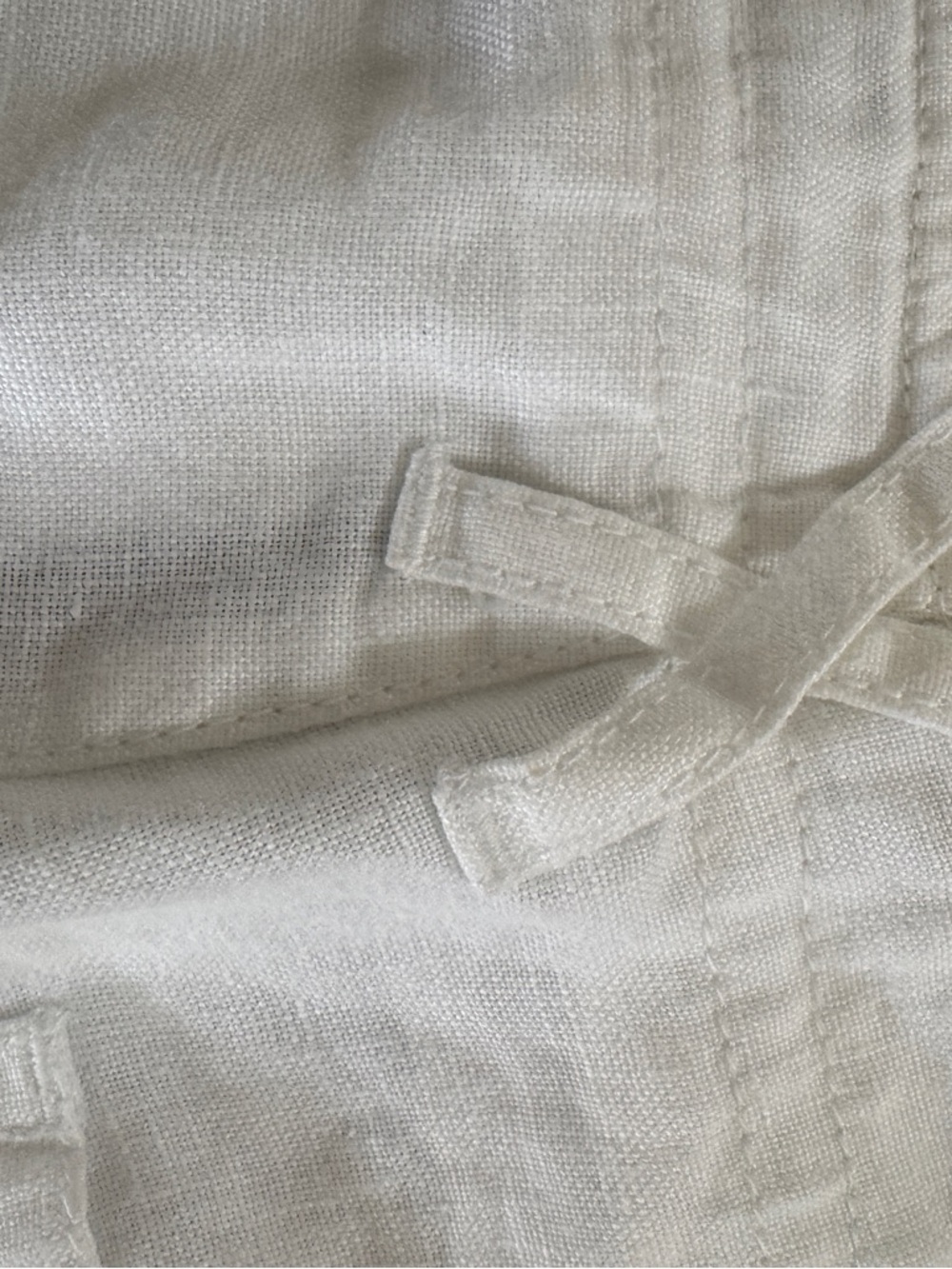 Liz Claiborne 100% Linen White Crop Pants - Size 6 or Medium - Picture 10 of 11